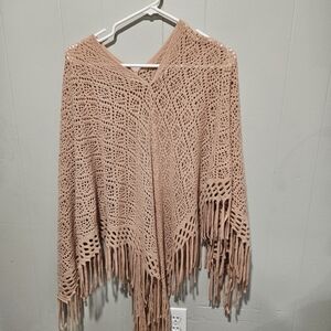 2 Chic Elegant Crochet Fringe Shawl